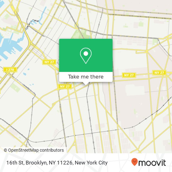 Mapa de 16th St, Brooklyn, NY 11226