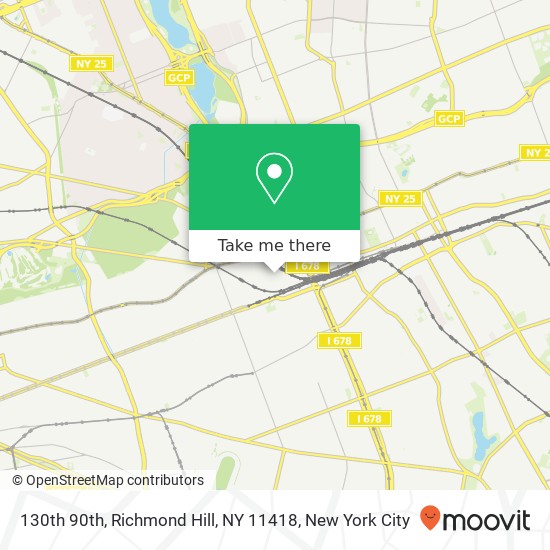 Mapa de 130th 90th, Richmond Hill, NY 11418
