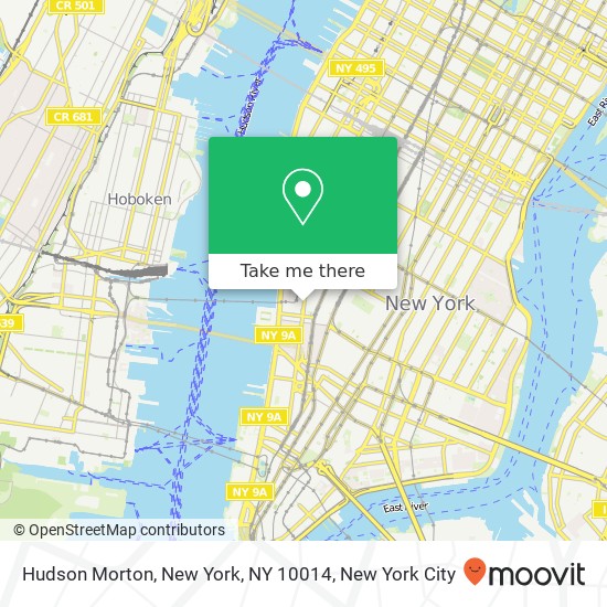 Hudson Morton, New York, NY 10014 map