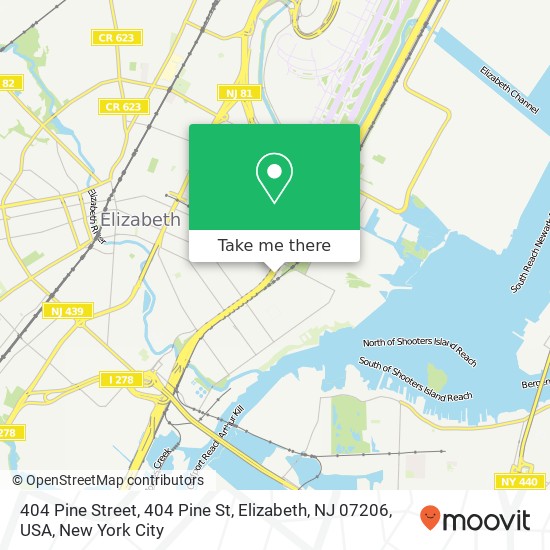 404 Pine Street, 404 Pine St, Elizabeth, NJ 07206, USA map