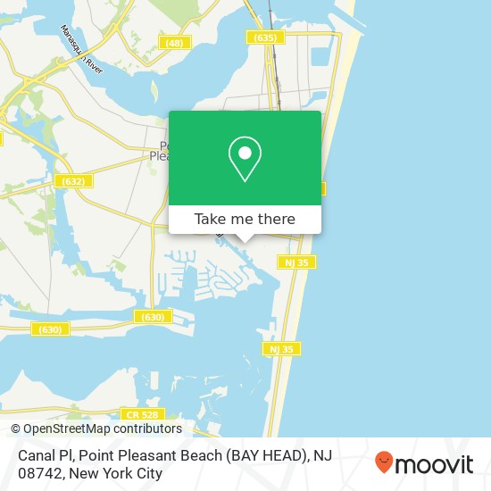 Canal Pl, Point Pleasant Beach (BAY HEAD), NJ 08742 map