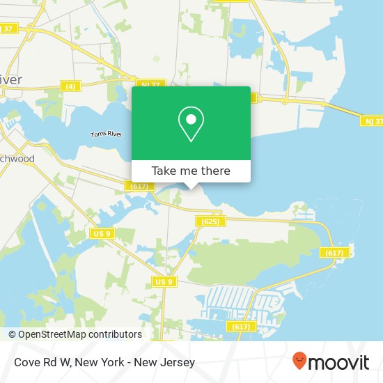 Cove Rd W, Bayville, NJ 08721 map