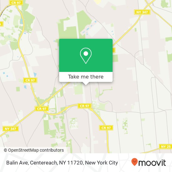 Mapa de Balin Ave, Centereach, NY 11720