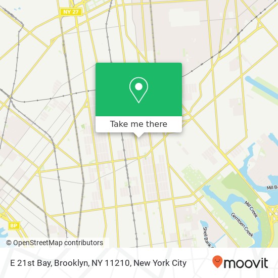 Mapa de E 21st Bay, Brooklyn, NY 11210