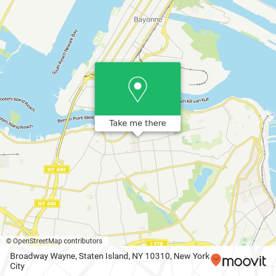 Broadway Wayne, Staten Island, NY 10310 map