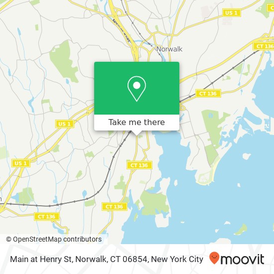 Mapa de Main at Henry St, Norwalk, CT 06854