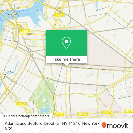 Atlantic and Bedford, Brooklyn, NY 11216 map