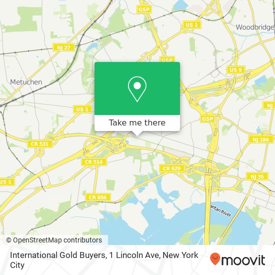 International Gold Buyers, 1 Lincoln Ave map