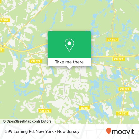 Mapa de 599 Leming Rd, Jackson, NJ 08527