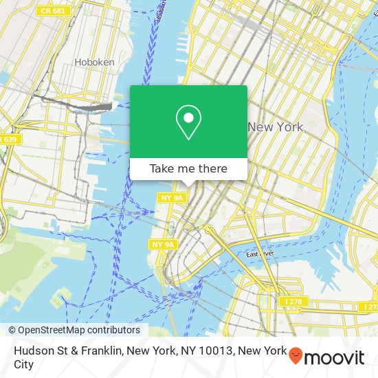 Mapa de Hudson St & Franklin, New York, NY 10013