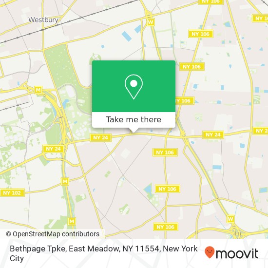 Mapa de Bethpage Tpke, East Meadow, NY 11554