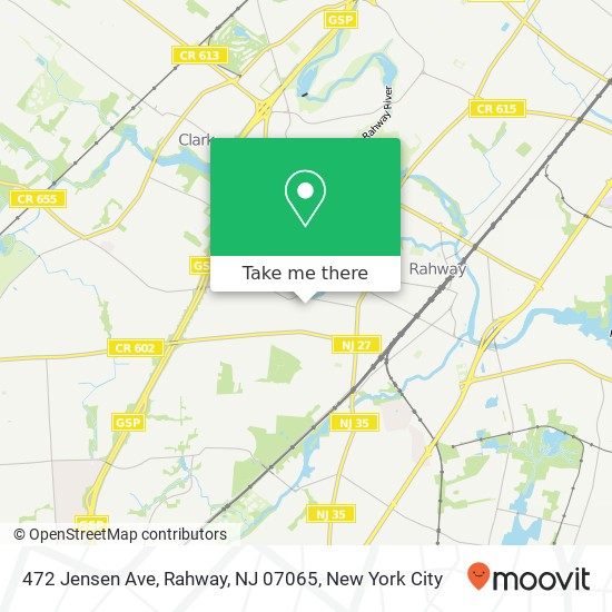 Mapa de 472 Jensen Ave, Rahway, NJ 07065