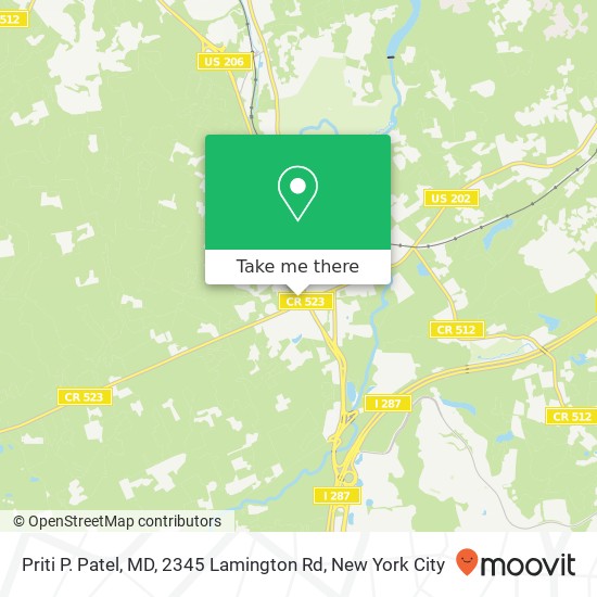 Priti P. Patel, MD, 2345 Lamington Rd map