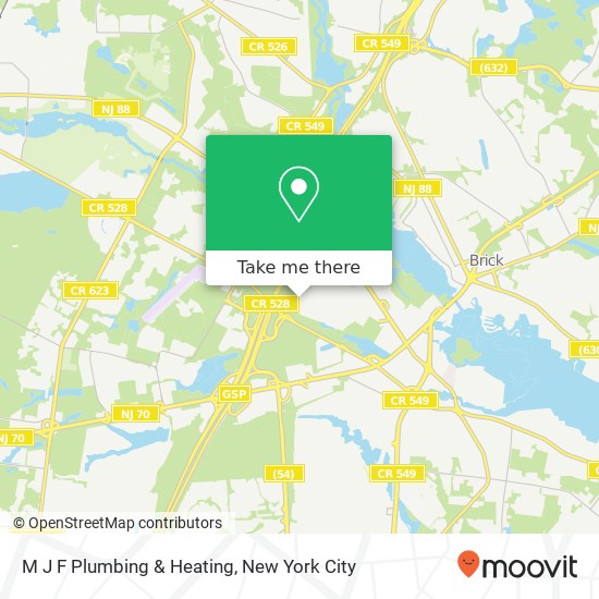 Mapa de M J F Plumbing & Heating