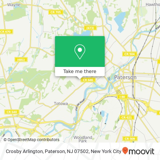 Mapa de Crosby Arlington, Paterson, NJ 07502