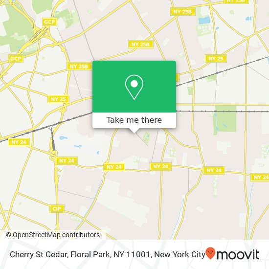 Mapa de Cherry St Cedar, Floral Park, NY 11001