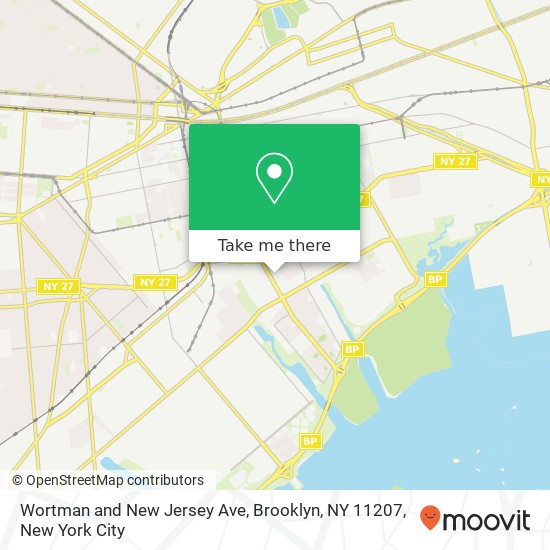 Mapa de Wortman and New Jersey Ave, Brooklyn, NY 11207