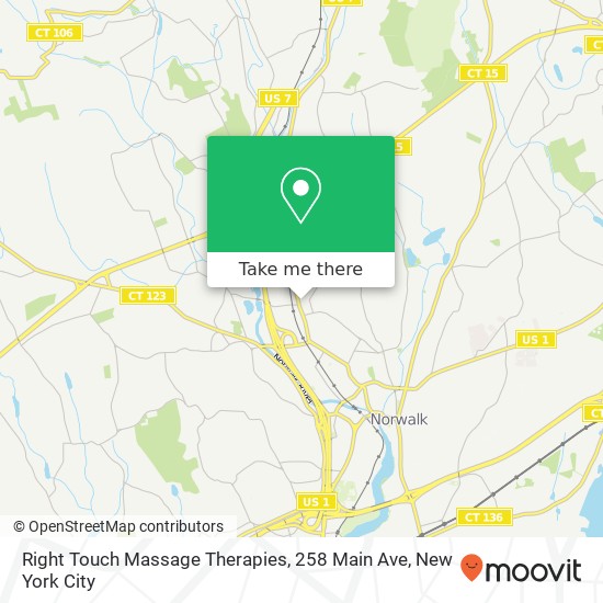 Mapa de Right Touch Massage Therapies, 258 Main Ave