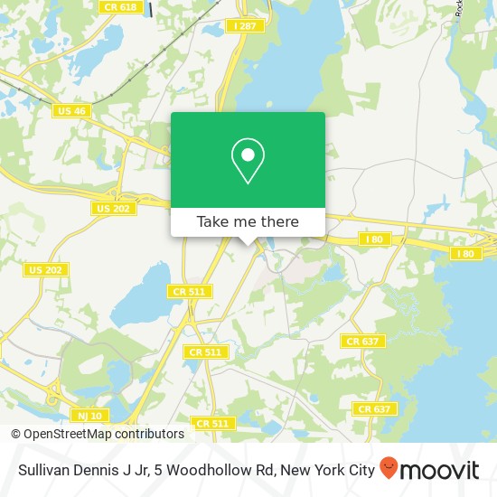 Mapa de Sullivan Dennis J Jr, 5 Woodhollow Rd