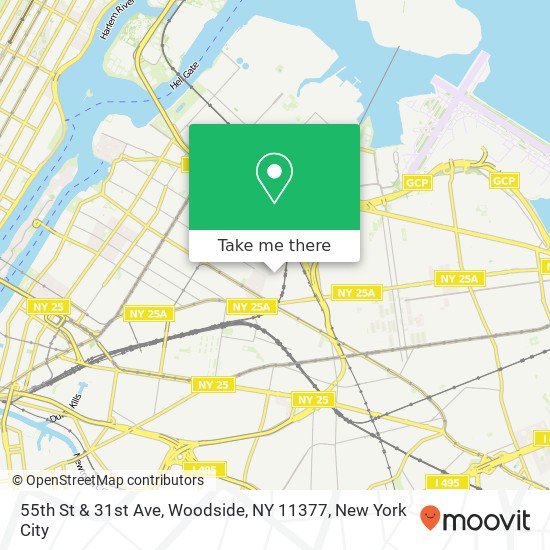 55th St & 31st Ave, Woodside, NY 11377 map