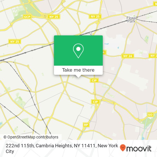 Mapa de 222nd 115th, Cambria Heights, NY 11411