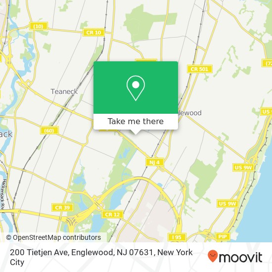 Mapa de 200 Tietjen Ave, Englewood, NJ 07631