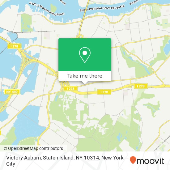 Mapa de Victory Auburn, Staten Island, NY 10314