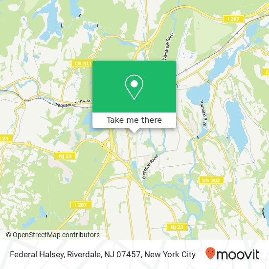 Mapa de Federal Halsey, Riverdale, NJ 07457