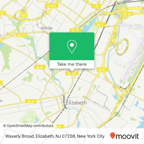 Waverly Broad, Elizabeth, NJ 07208 map