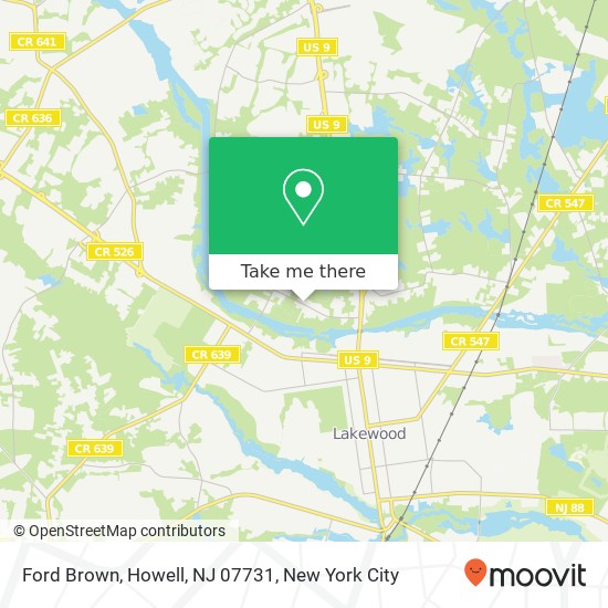 Ford Brown, Howell, NJ 07731 map