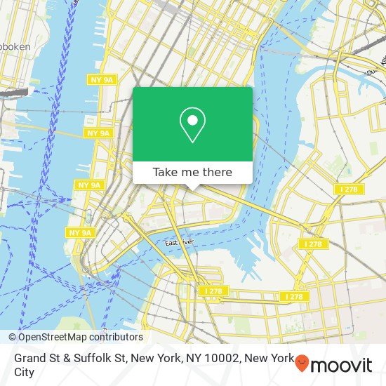 Mapa de Grand St & Suffolk St, New York, NY 10002