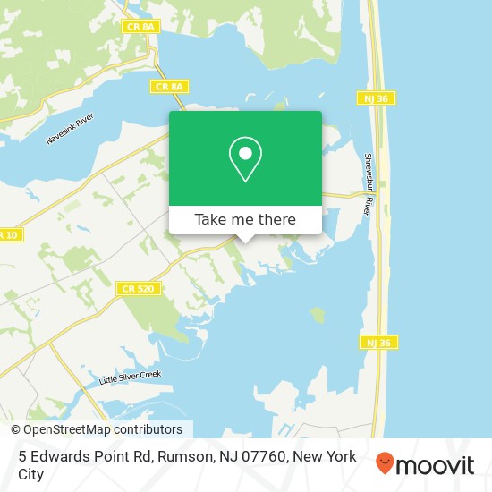 5 Edwards Point Rd, Rumson, NJ 07760 map