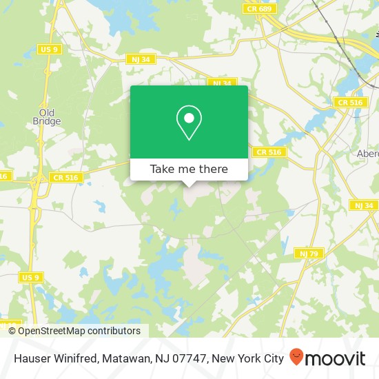 Mapa de Hauser Winifred, Matawan, NJ 07747