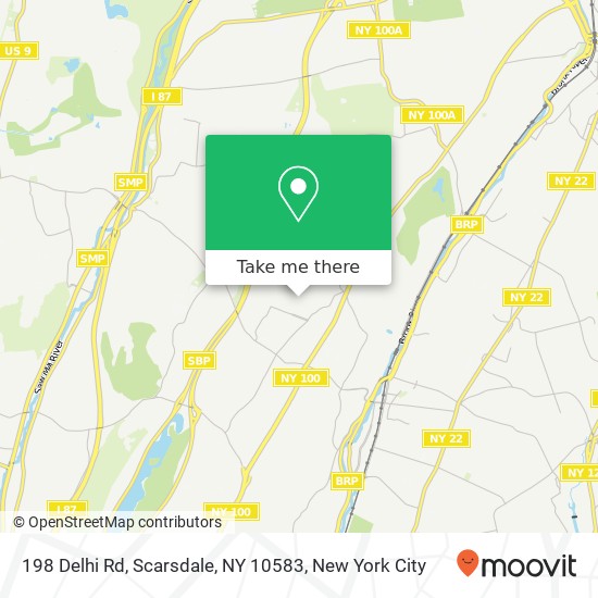 Mapa de 198 Delhi Rd, Scarsdale, NY 10583