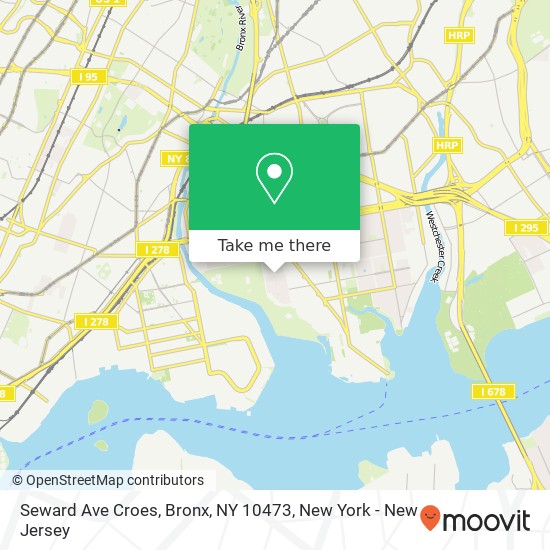 Mapa de Seward Ave Croes, Bronx, NY 10473