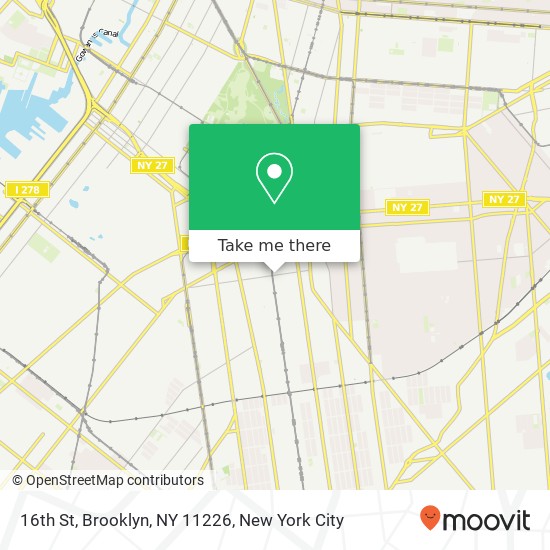 Mapa de 16th St, Brooklyn, NY 11226