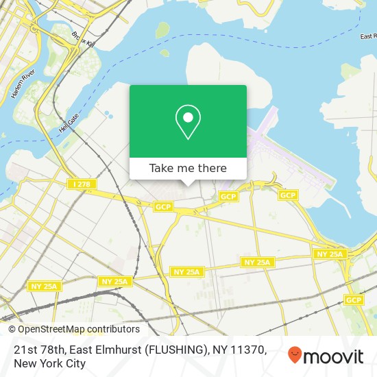 Mapa de 21st 78th, East Elmhurst (FLUSHING), NY 11370
