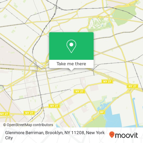 Mapa de Glenmore Berriman, Brooklyn, NY 11208