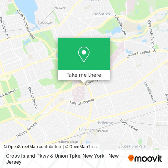 Cross Island Pkwy & Union Tpke map