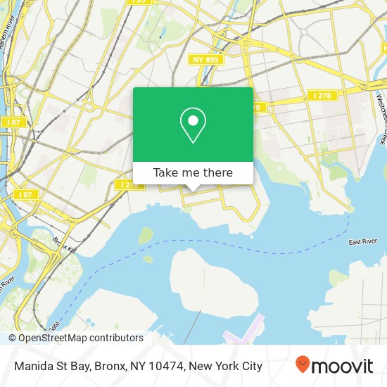 Mapa de Manida St Bay, Bronx, NY 10474