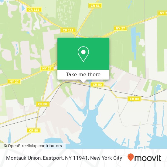 Mapa de Montauk Union, Eastport, NY 11941
