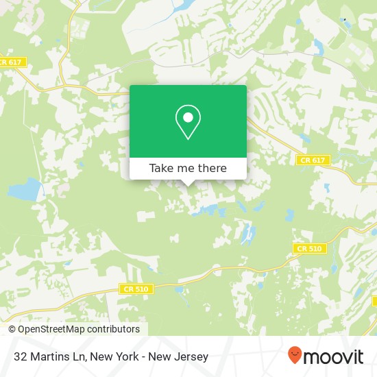 Mapa de 32 Martins Ln, Morristown, NJ 07960