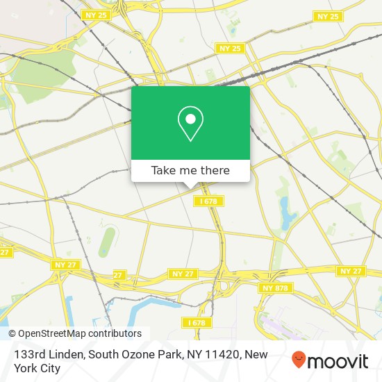 Mapa de 133rd Linden, South Ozone Park, NY 11420