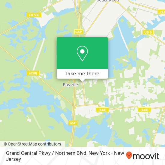 Mapa de Grand Central Pkwy / Northern Blvd, Bayville, NJ 08721