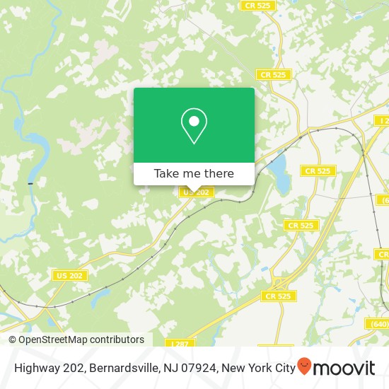 Mapa de Highway 202, Bernardsville, NJ 07924