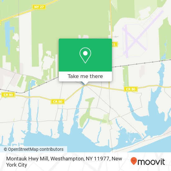 Mapa de Montauk Hwy Mill, Westhampton, NY 11977