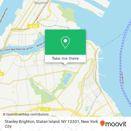 Mapa de Stanley Brighton, Staten Island, NY 10301