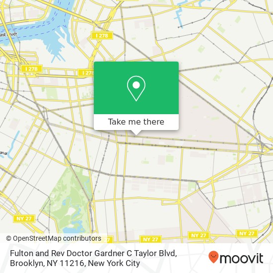 Fulton and Rev Doctor Gardner C Taylor Blvd, Brooklyn, NY 11216 map