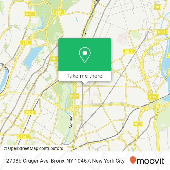 2708b Cruger Ave, Bronx, NY 10467 map