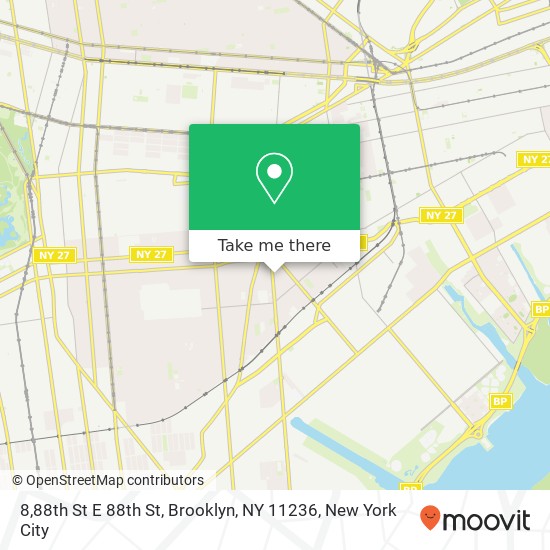 8,88th St E 88th St, Brooklyn, NY 11236 map